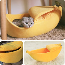 Load image into Gallery viewer, Banana Peel Cat Bed